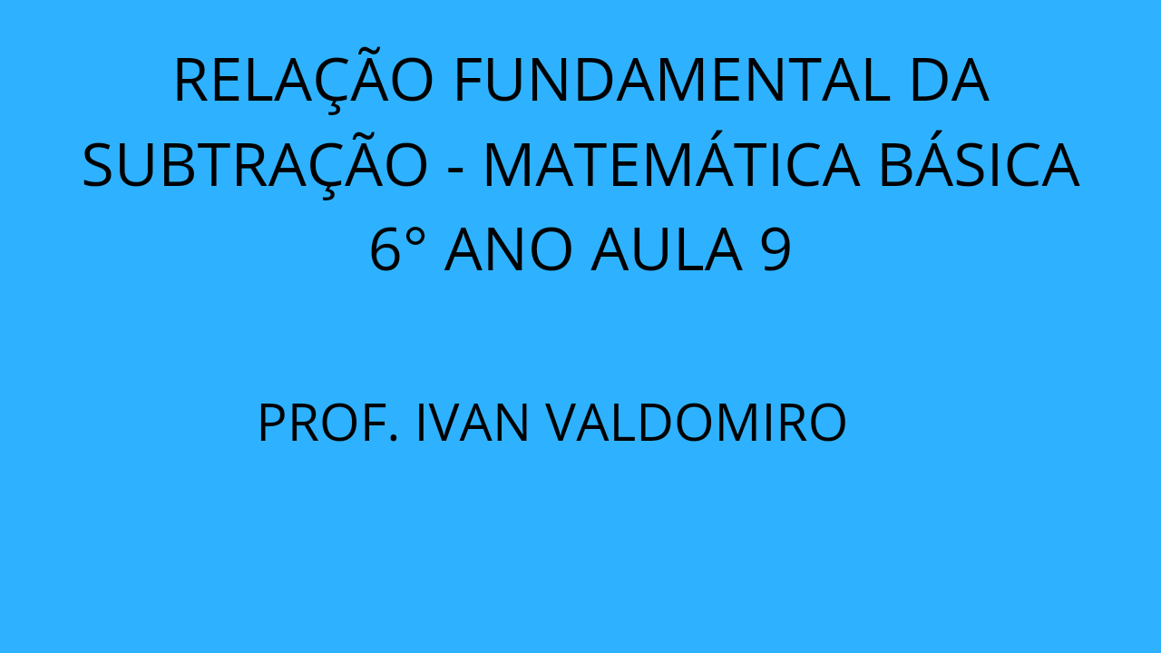 Matemática básica 6 ° ano